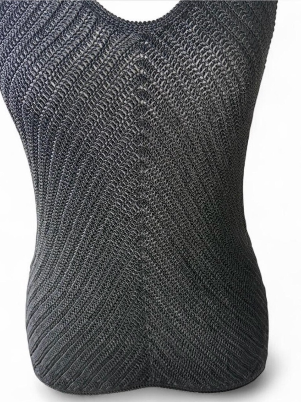 Cache Chic Black Knit Tank Top - Picture 5 of 9